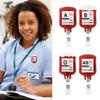 Stylish Blood Type Badge Holder Blood Type Badge Reel Acrylic Material Badge Holder Perfect for Healthcare Professionals