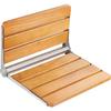 Folding Oak Shower Seat 16.1" X 13.4" Wall Mounted Shower Bench 440 Lbs