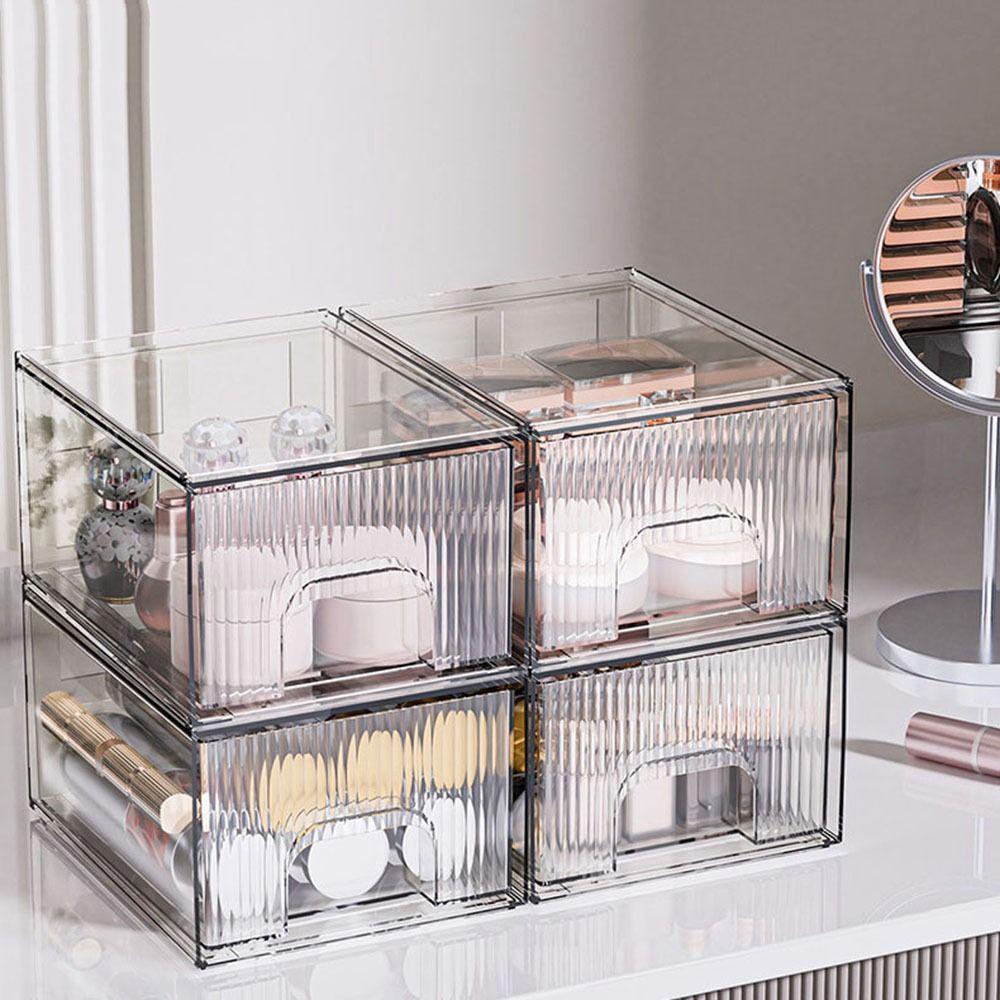 Transparent Drawer Type Storage Box Acrylic Makeup Storage Drawers Desktop Organizer for Home