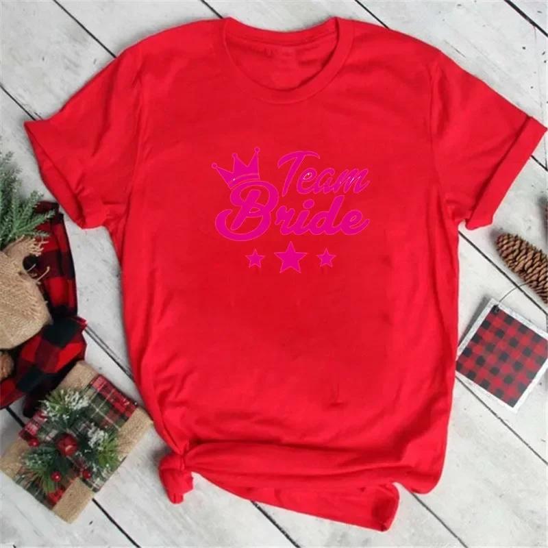 Bachelorette Party Tshirt Love Heart Team Bride Squad Tshirt Bridal Shower Top Bachelor Hen Party Wedding EngageUnisext