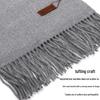 High-End Women's White Cashmere Wool Scarf Shawl - Winter 2025 Collection