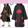 Naruto Akatsuki Uchiha Itachi Fantasia Cosplay Roupão Manto Capa Tecido Macio