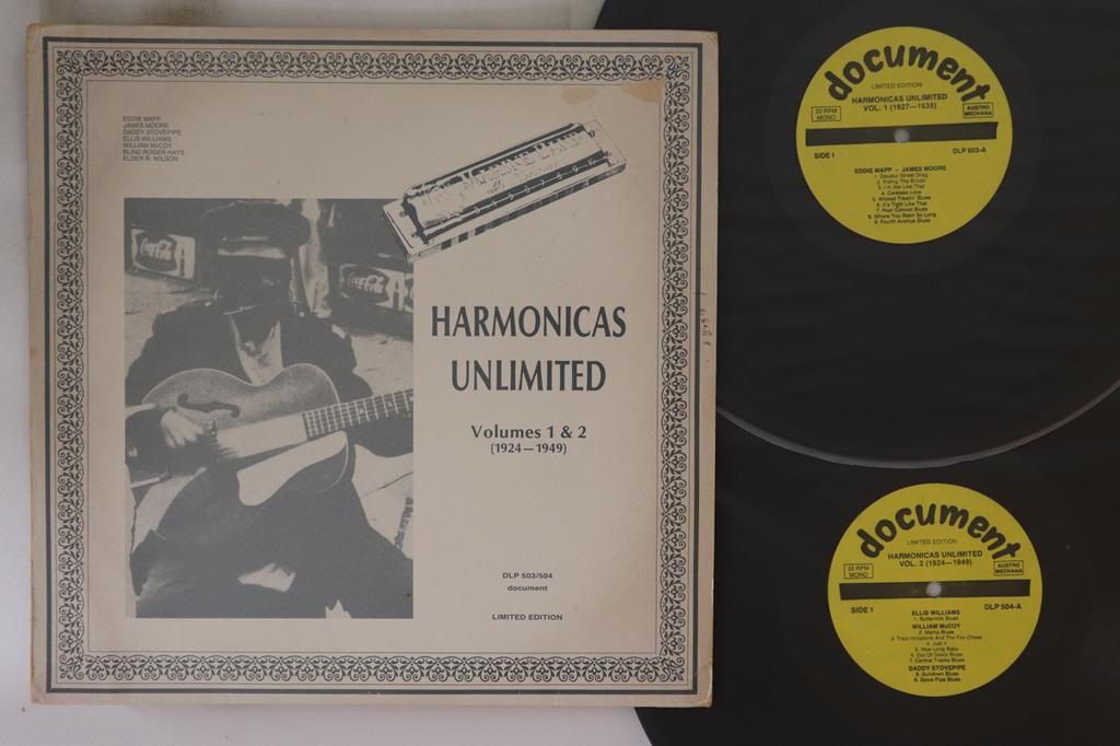 LP Record VARIOUS - Harmonicas Unlimited Volumes 1 & 2 DLP503504 DOCUMENT 1986 Austria Blues Used