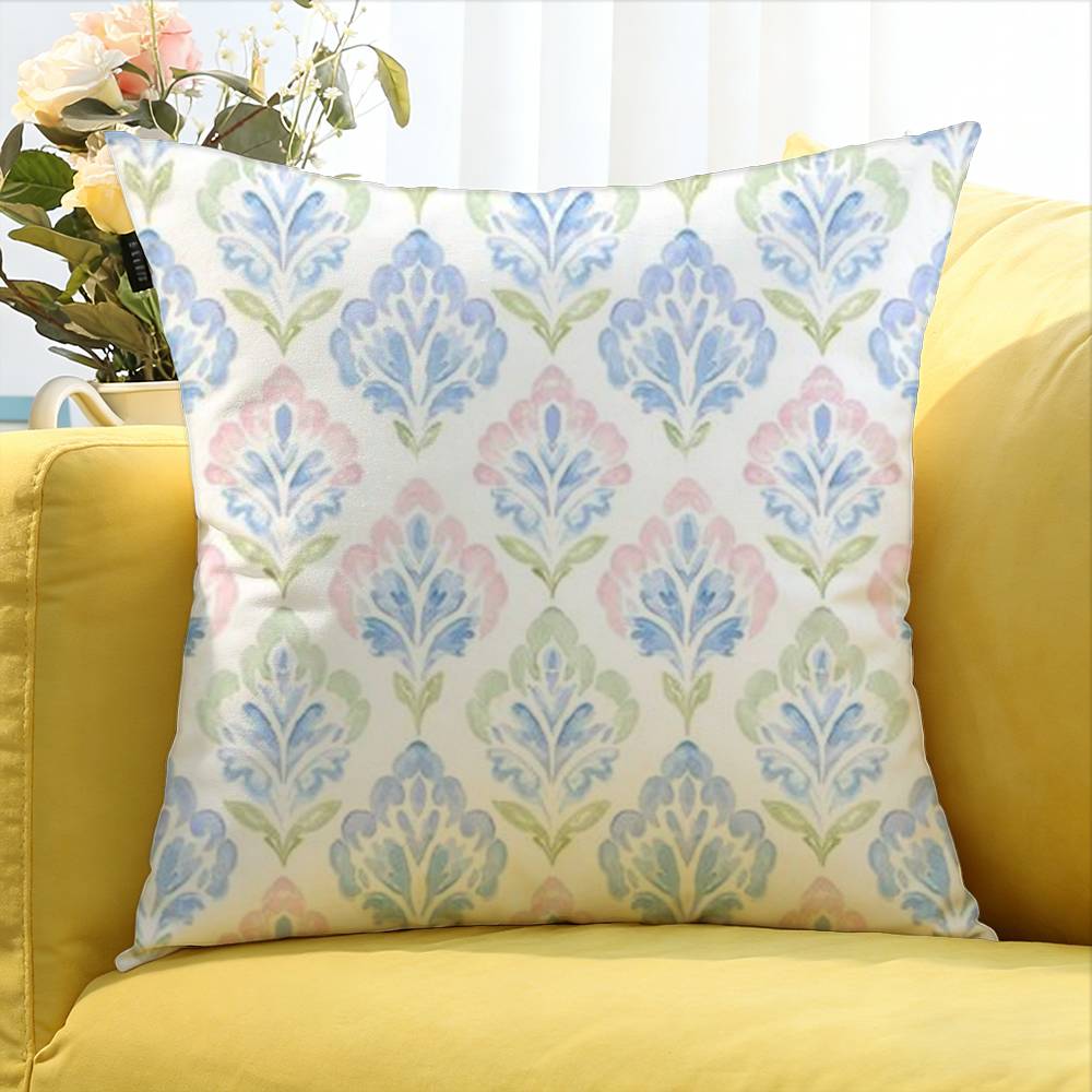 For Turkish Tile Watercolor Painting World Various Sizes Square Pillow Case For Car Home Bedchamber Decor