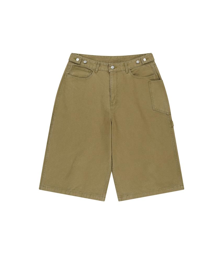 ENDOOR Washed Utility Bermuda Pants (Beige)