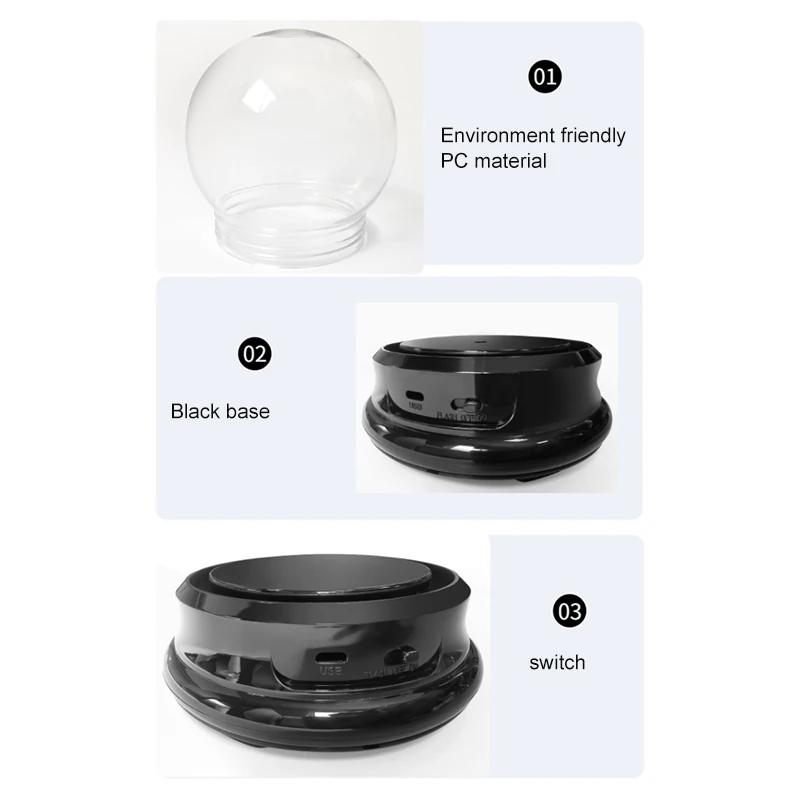 Mother Day Gift Dried Flowers Eternal Real Rose Home Decor with LED In Glass Dome Valentine's Day Gift Rose Round Lamp Ornaments