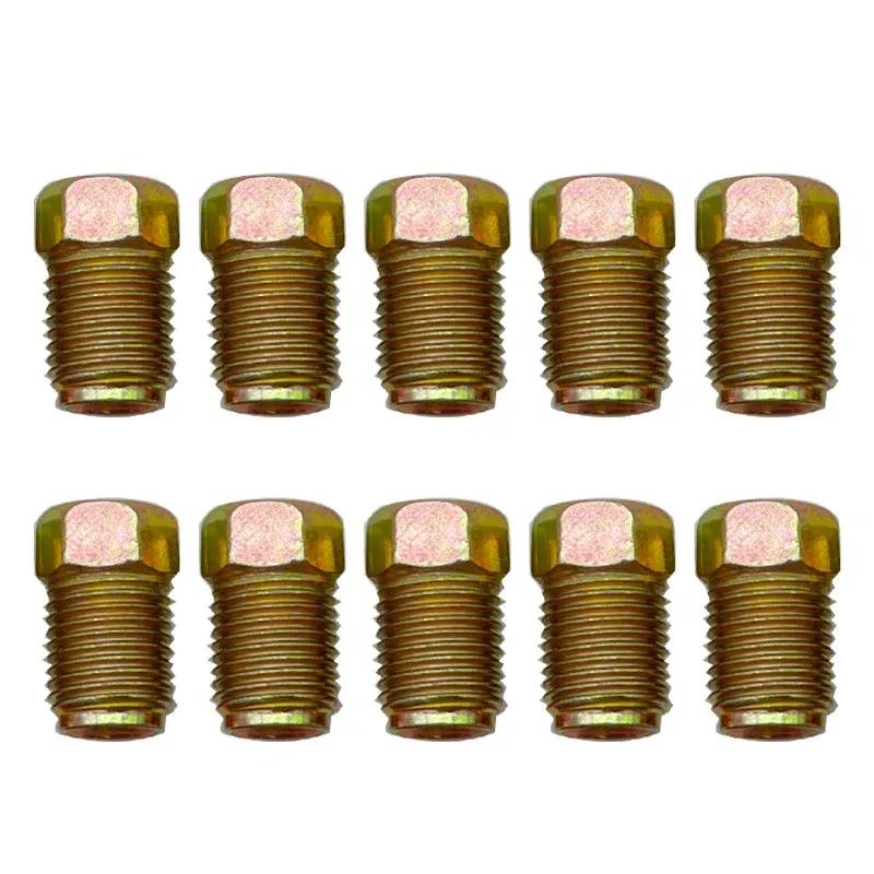 10/20/50X 10mmx1mm Car Brake Pipe Male Short Screw Nuts Bolts for 3/16" Braking Tube Brake Line Inverted Flares Metric Fittings
