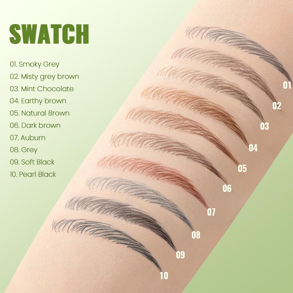 10 Color Ultra Fine Triangle Eyebrow Pencil Precise Brow Definer Long Lasting Waterproof Morandi Cool Brown Eyebow Makeup