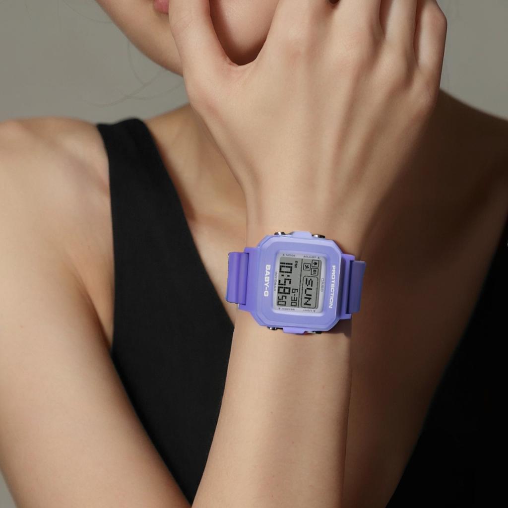 Casio Baby-G Series 100M Waterproof Quartz Movement Resin Strap Watch Women Watches Gray BGD-10K-6PR