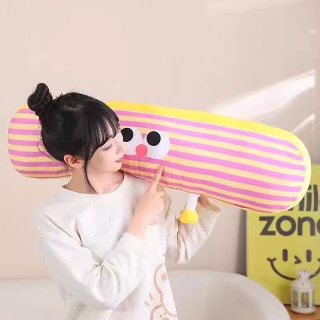 Washable Long Body Pillow for Side Sleepers, Bedroom Dormitory Cushion, Men's Backrest, Women's Leg Pillow