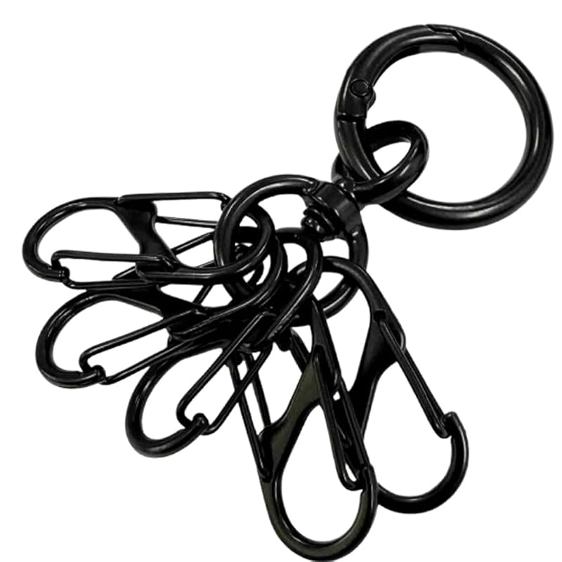 

[arcade] key ring carabiner Fashionable men s ladies key case key ring silver gold black Gunmetal Black (A type)