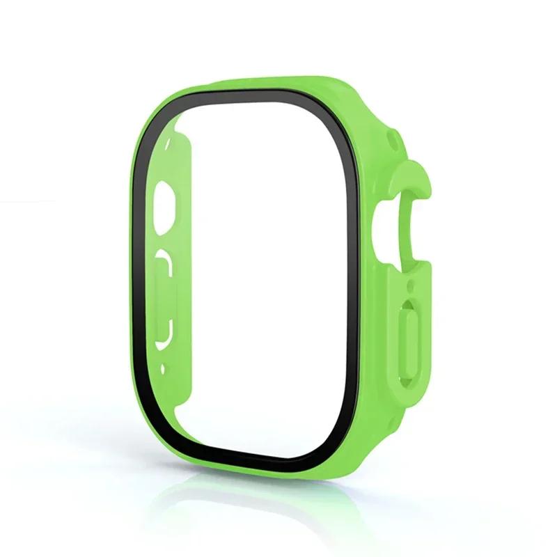 Hard Case For Apple Watch Ultra 3/2 49mm Screen Protector Tempered Glass Bumper Anti-Scratch Cover For iWatch Ultra 3/2/1 49mm