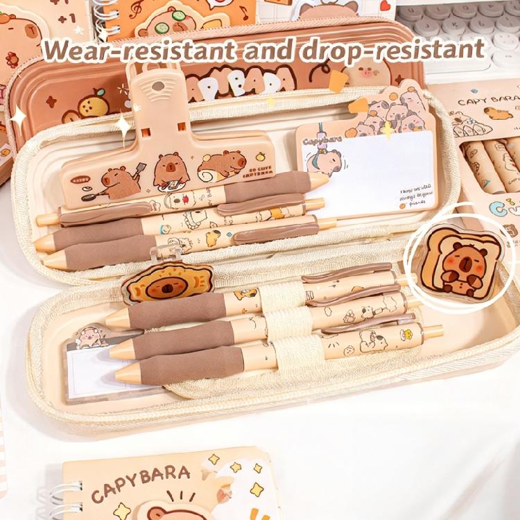 Cartoon Pencil Case Large Capacity Plastic Pencil Bag Multifunctional Pen Organiser For Pen Markers School Supplies