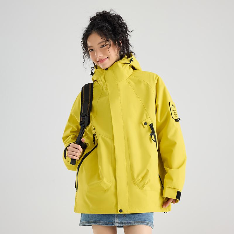 Dragon Fruit Jacket Outdoor Three-in-one Women's Small Windproof Waterproof Travel Jacket Mountaineering Suit