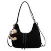 Korean version retro large-capacity tote bag women's 2025 autumn new deerskin velvet underarm bag casual shoulder commuter bag