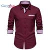 Cozy Up Men's Dress Shirts Long Sleeve Wrinkle-Resistant Casual Button Down Shirt