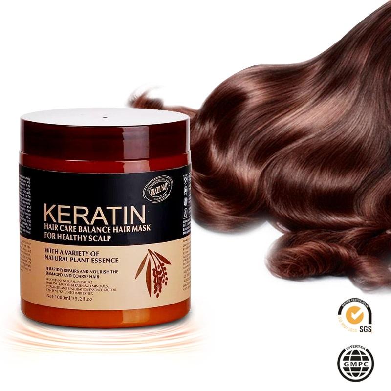 1000 ml Haarmaske mit natürlicher Pflanzenessenz für glattes, kollagenes Haar, professionelle Haarpflege mit Keratin und Protein-Reparatur, Anti-Rauheit