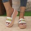 Mode Damen Hausschuhe Trend Plateau Sandalen Sommer Leichte Slipper für Damen Neu Strand Casual Böhmische Hausschuhe Pantoletten Damen
