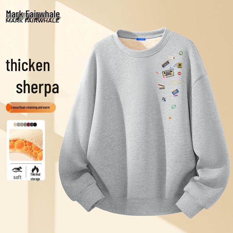 Mark Fairwhale Men's Plush Lined Crewneck Sweatshirt