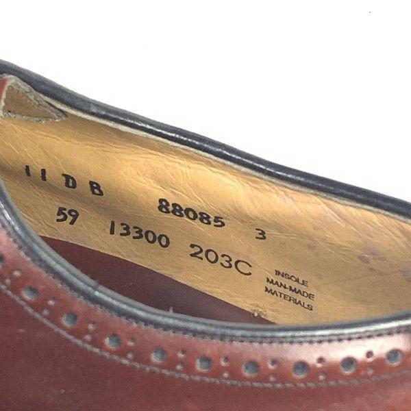 Vintage USA Made Johnston and Murphy Size 11D B 28.5 29.5cm Full Brogue Leather Shoes Brown(USED)