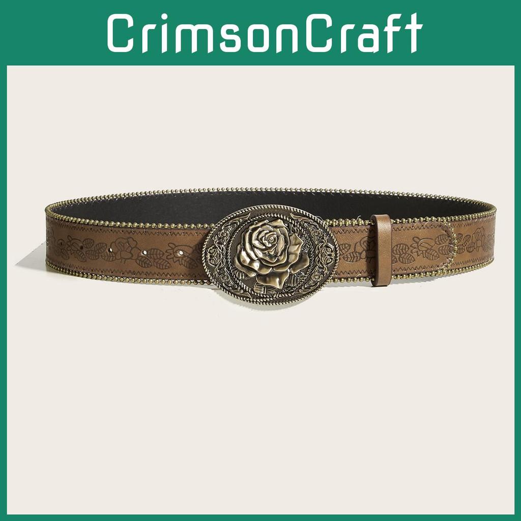 Rock Leather Punk Waist Belt With Vintage Studded Design Daily Casuals Supplies