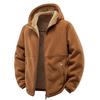Autumn and Winter Fashion Solid Color Thick Warm Lamb Wool Jacket For Men's Casual Loose Sports Windproof Plus Size Jacket