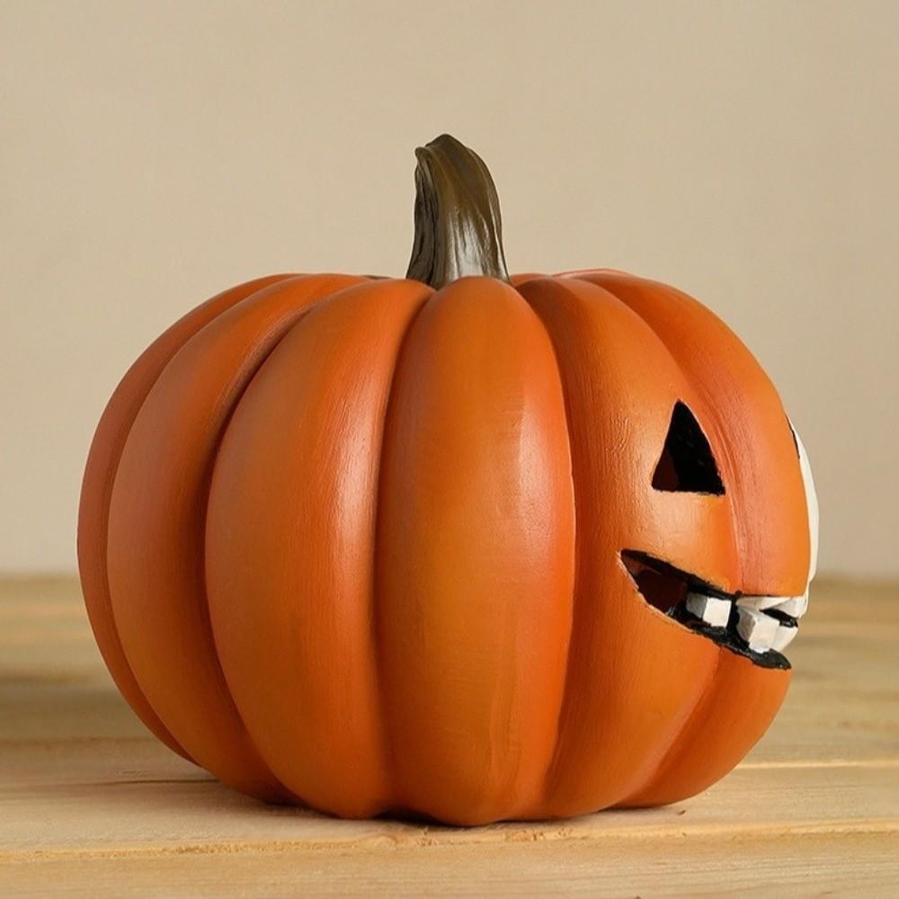 Resin Pumpkin Skeleton Statue Scary Mini Halloween Ornaments Halloween Pumpkin Figurine Festival