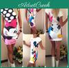Elegante Britse Stijl Bloemenprint Minijurk Melkzijde Bodycon Jurk Middellang