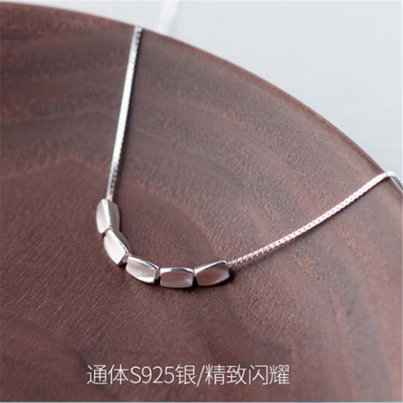 New Popular Literature Millet Grain 925 Sterling Silver Jewelry Small Particles Clavicle Chain Women Exquisite Necklaces XL267