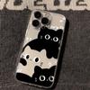 Black & White Cat Phone Case for iPhone 12-17 Pro Max, Transparent & Soft