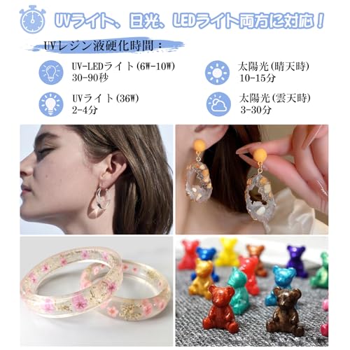 Bonsky UV Resin Liquid 375g Refill - Large Capacity, Medium Viscosity, Hard Type, UV/LED Compatible, Clear Type, Fast Curing, DIY, Handmade, Beginner,