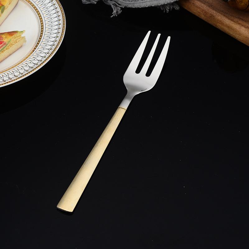 Stainless Steel Spatula Hot Pot Spoon and Kitchenware Set Cooking Spoon Spatula Frying Spoon Titanium-gold Plated Kitchenware