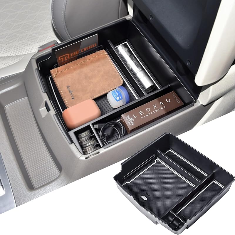 TACORBO Center Console Organizer Compatible With Kia Carnival 2026 2025 2024   Accessories Ert Tray, KA4 MPV Armrest Secondary Storage Box, Black