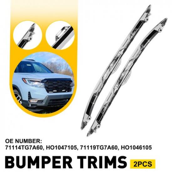 Front Left+Right Upper Lower Molding Trim Bumper Cover For Honda Pilot -