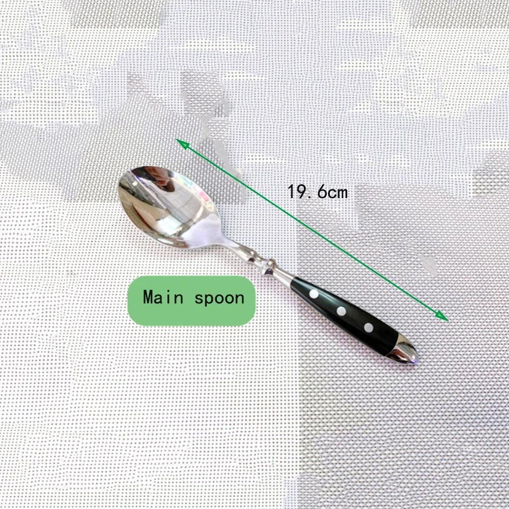 Steel Western Food Tableware Set Three Nails Knife, Fork and Spoon Practical Bakelite Black Handle Stainless Knife