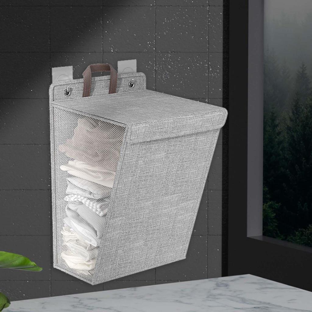 Zusammenklappbarer Hängender Wäschekorb, Wohnzimmer-Wäschekorb,