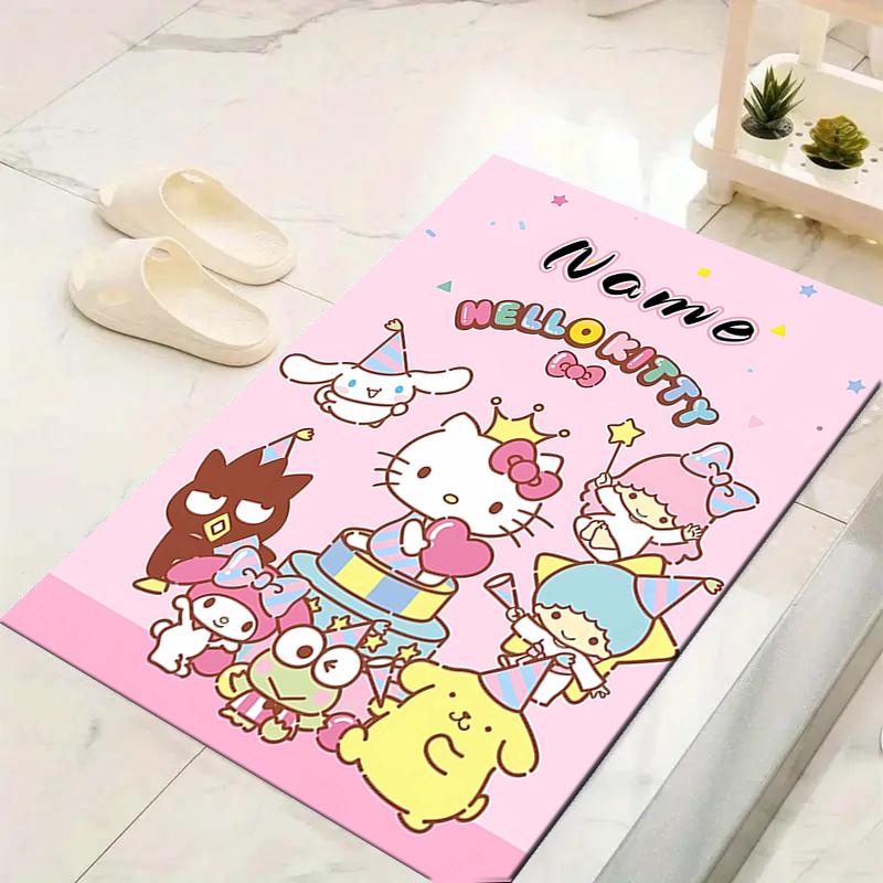 Custom 1Pc Kawaii Gothic Kitty Rug Office Carpet Indoor Outdoor Entrance Doormat Nonslip Soft And Comfortable Living Room D2915282