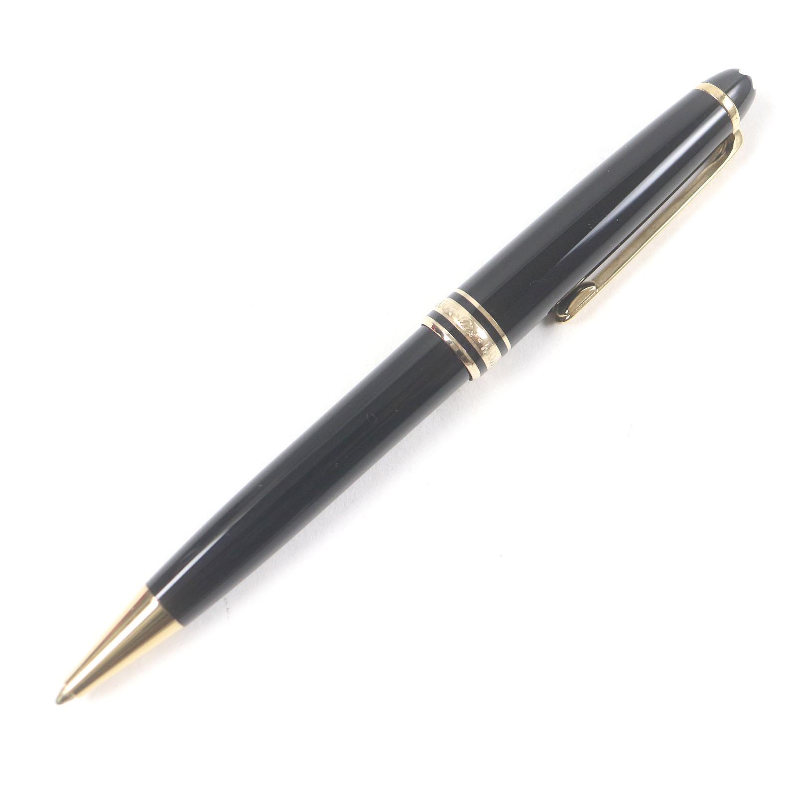 Excellent MONTBLANC Ballpoint pen Meisterstck Classic Twist type Black gold mens Used