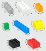 1KG Building Blocks Lot Pack City Classic Bricks Sorted By Color Bricks Block Plate Creative Toy
