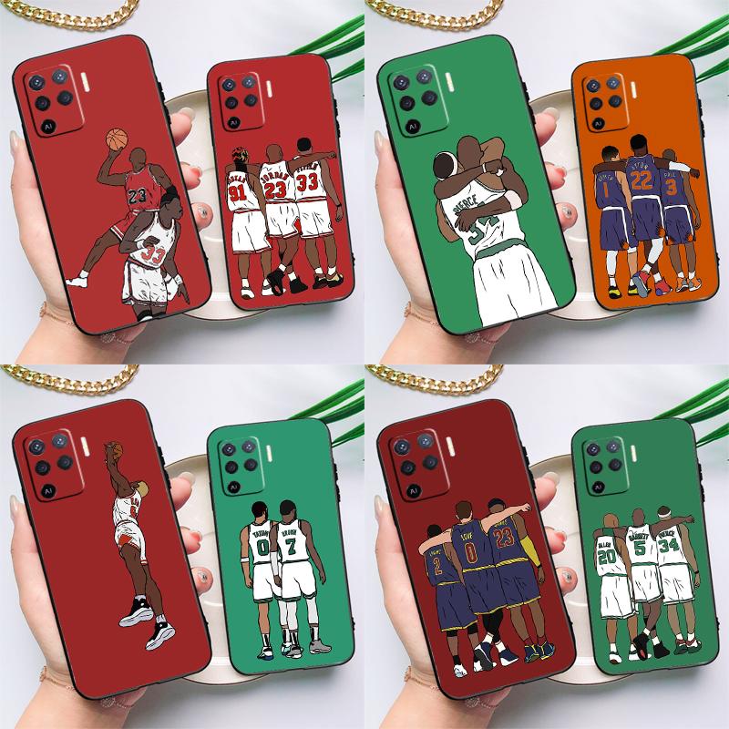 

Чехол для баскетболиста для OPPO A74 A93 A83 A91 A53S A9 A5 A31 A53 2020 A15 A16 A1K A52 A72 A94 A54, чехол