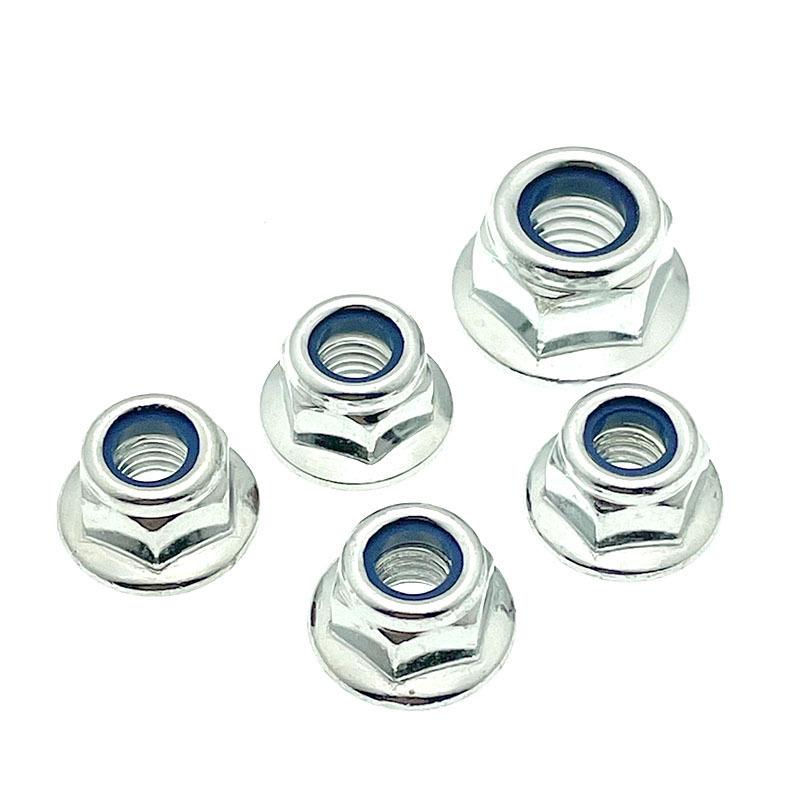 Hex Flange Nylon Lock Nut - Anti-slip Screw Cap (M5-M16)