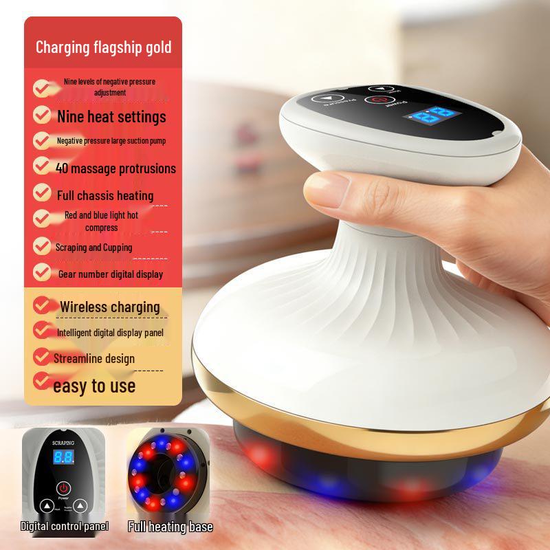 מברשת מרידיאנים גוואשה חשמלית ומעסה כוסות רוח