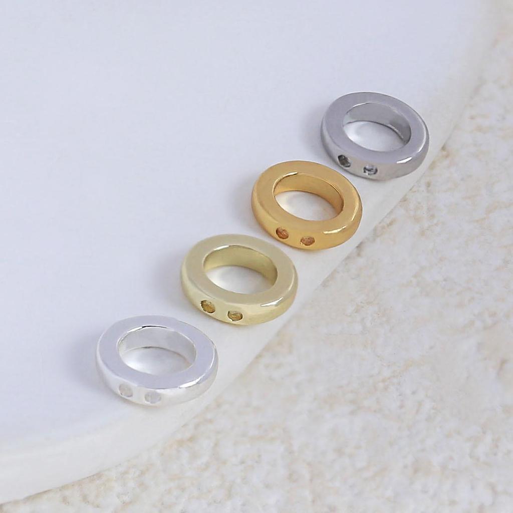 18k Gold-Filled Double-Hole Jump Ring for Jewelry Making - Wire Coil Concealer & End Connector for Bracelets & Necklaces