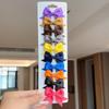 10Pcs/set Solid BB Hair Clips For Cute Girls Ribbon Bowknots Boutique Barrettes Hairpins Headwear Kids Hair Accessories Gifts