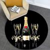 1Pc Moet Chandon champagne Circular Print Rug - home decoration Carpet For Living Room Bedroom Flooring Computer Chair Area Rug