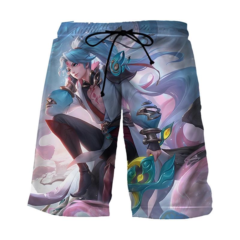 King of Glory Shorts 3D Printed Long Summer Casual Shorts for Primary Secondary School Students Adolescents Shorts Men’s