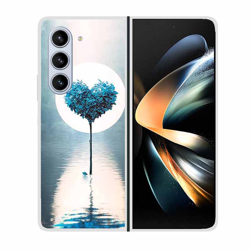 For Samsung Z Fold 5 Case Cute Fashion Hard Clear Phone Cover for Samsung Galaxy Z Fold5 5G ZFold5 Protective Shell Capa Cartoon