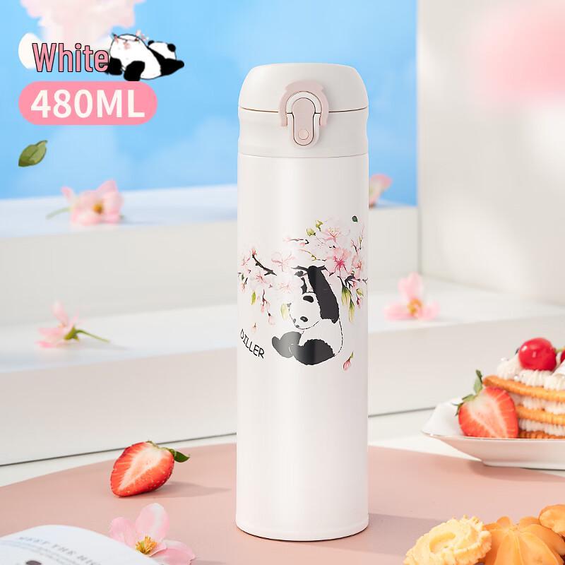 Delebell 316 Stainless Steel Cherry Blossom Insulated Travel Mug