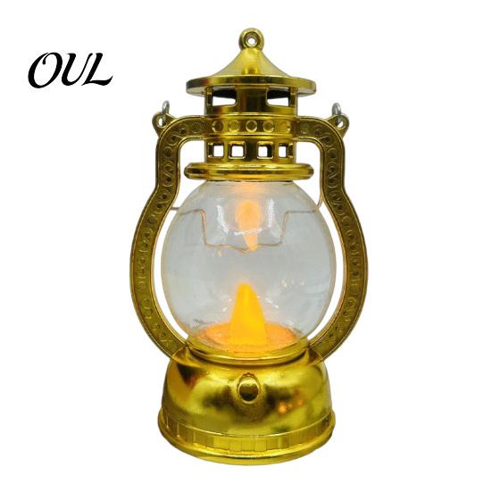 Portable Lantern for Home Decor Vintage Night Light, Flickering LED Candle Lamp Christmas Decorative Plastic Halloween, Flameless Bedside Lamp,