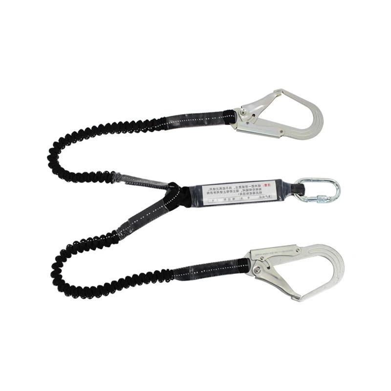 Lieve Elastic Safety Lanyard with Double Hooks 1